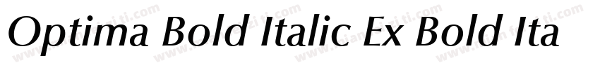 Optima Bold Italic Ex Bold Italic字体转换